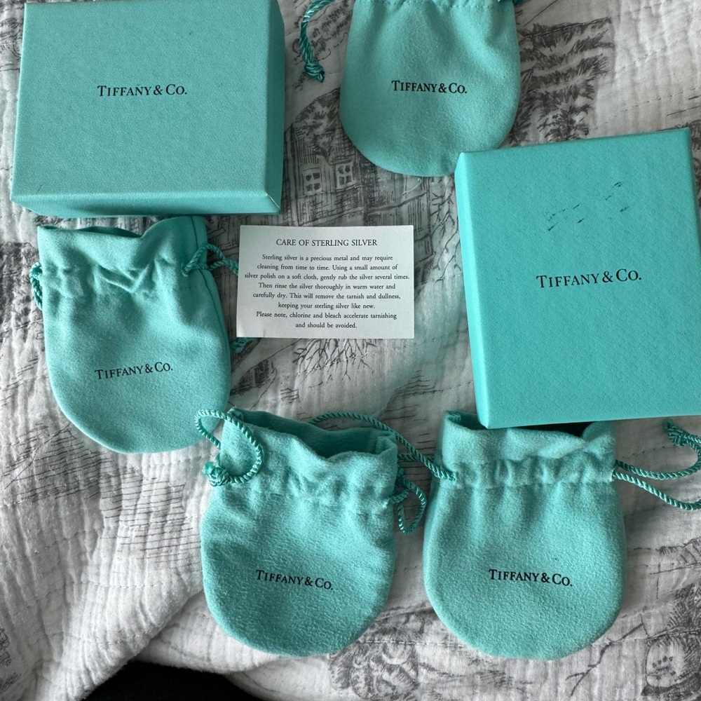 Tiffany & Co. Turquoise Pouch and Box Set